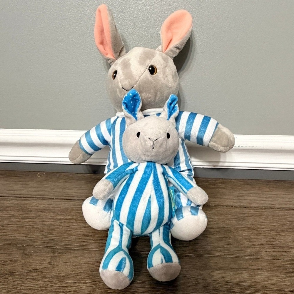 Goodnight Moon Bunny Plush Set Kohls Cares Kids Preferred Blue Striped Pajamas